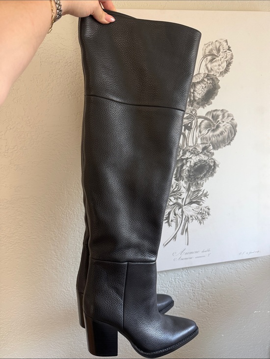Vince Camuto Shoes - Vince Camuto Black Over-the-Knee Leather Boots